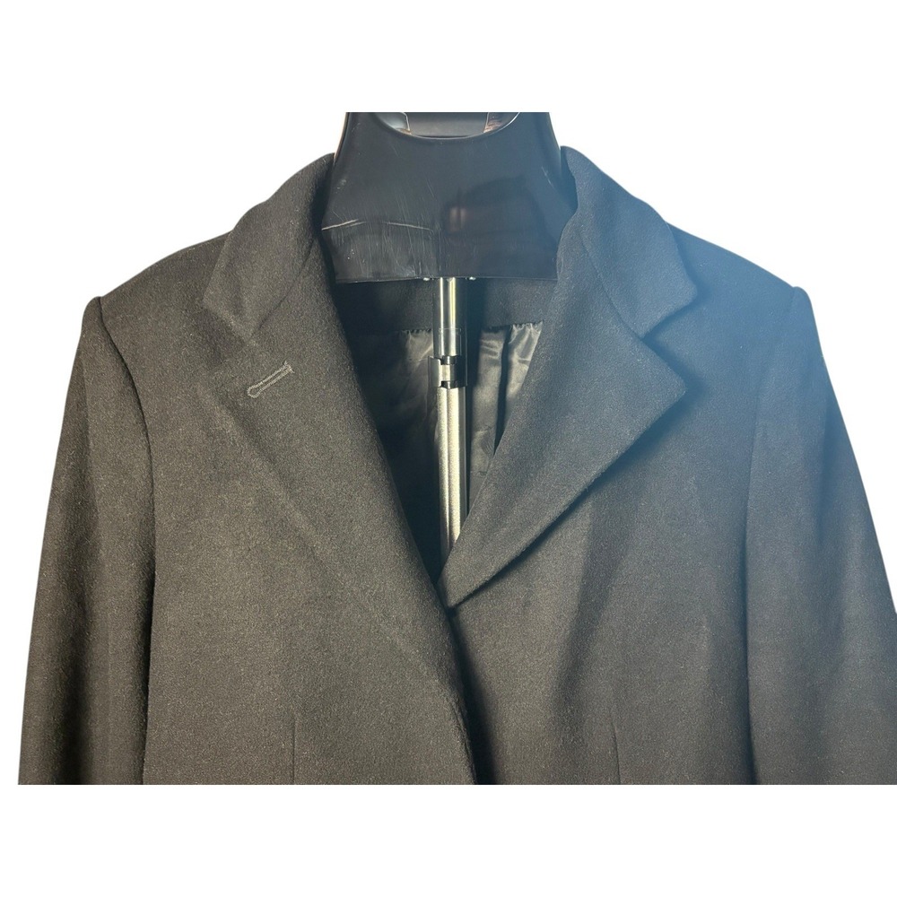 Lauren Ralph Lauren Women's Wool Blend Long Sleeve Mid Length Black Coat Size 16 - Picture 3 of 15